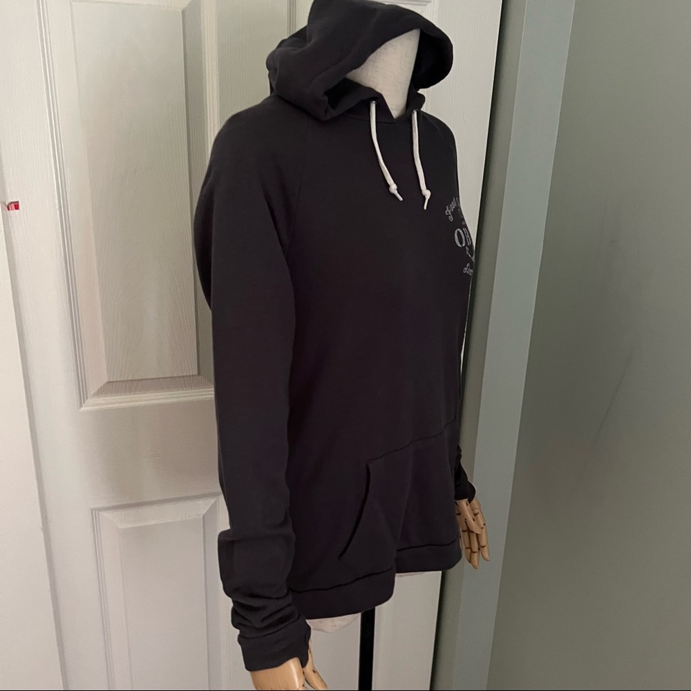 Obey Well Worn Thrashed Thumb Hole Navy Anchor Hoodie Size M - Picture 10 of 16